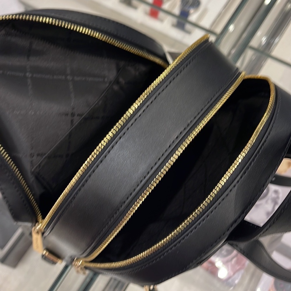 MICHAEL KORS Jaycee Medium zip pocket Pebbled Leather Backpack BLACK color - Picture 5 of 16